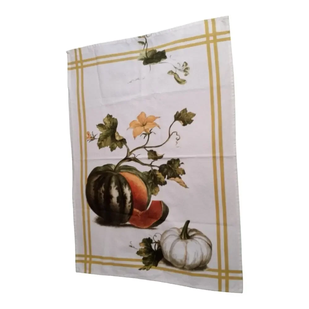 Williams Sonoma Harvest Pumpkin Fall Autumn Tea Dish Towel Cotton
